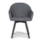 Studio Designs Home Dome Swivel Dining / Office Chair with Arms in Charcoal Grey